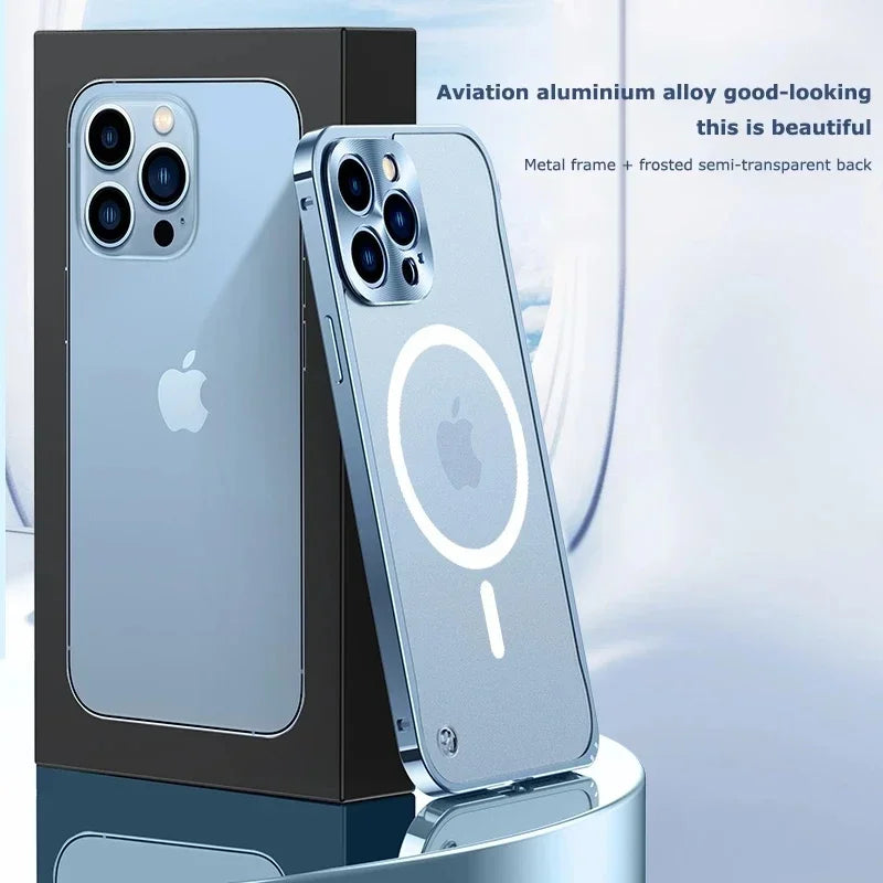 Magnetic metal case for iPhone